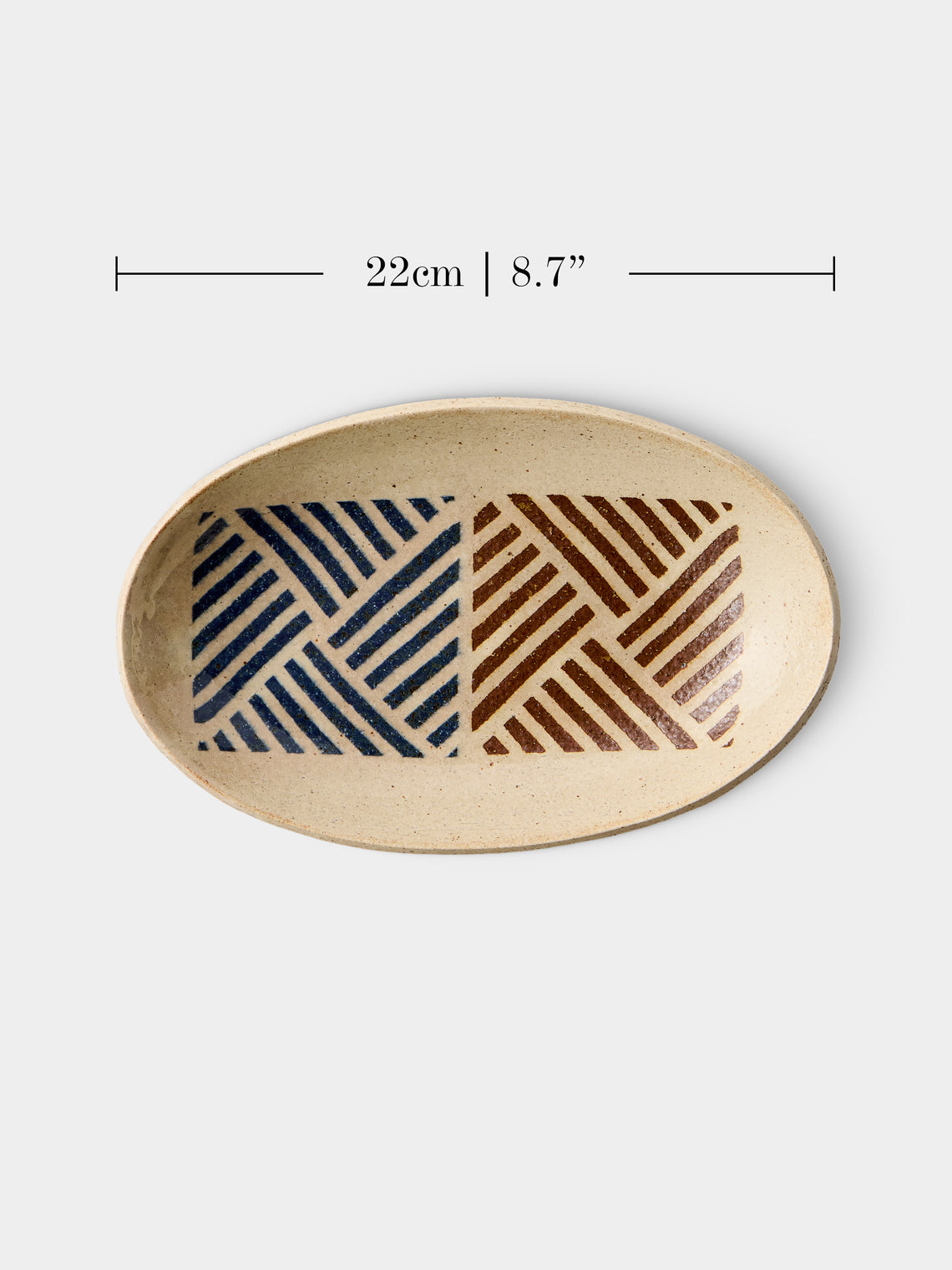 Makidani-gama - No. 1 Nerikomi Ceramic Medium Oval Bowls (Set of 5) - Multiple - ABASK