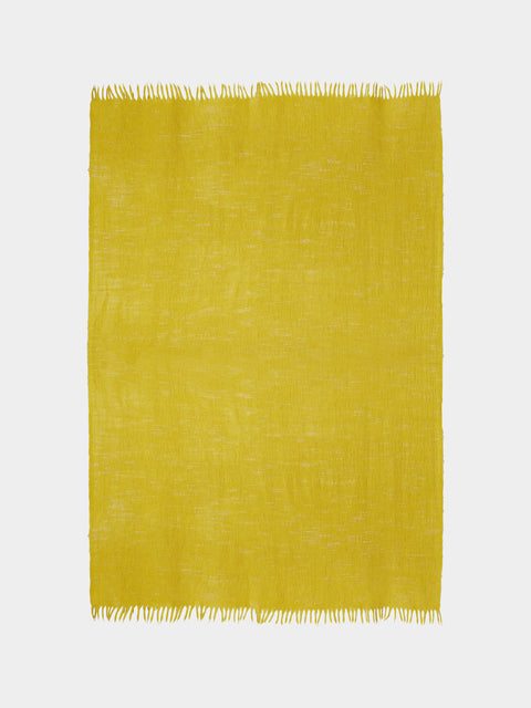 Norlha - Valley Hand-Spun Yak Blanket (75in/1.9m) - Yellow - ABASK - 