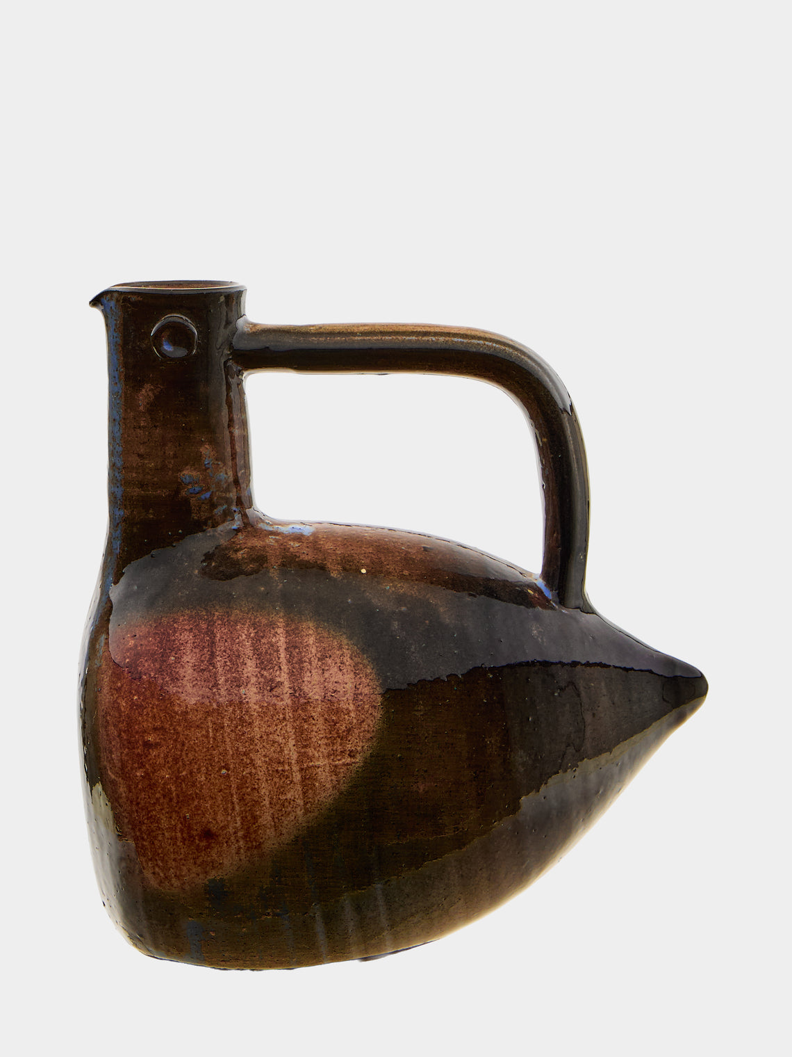 Antique and Vintage - Mid-Century Bird Ceramic Jug - Brown - ABASK