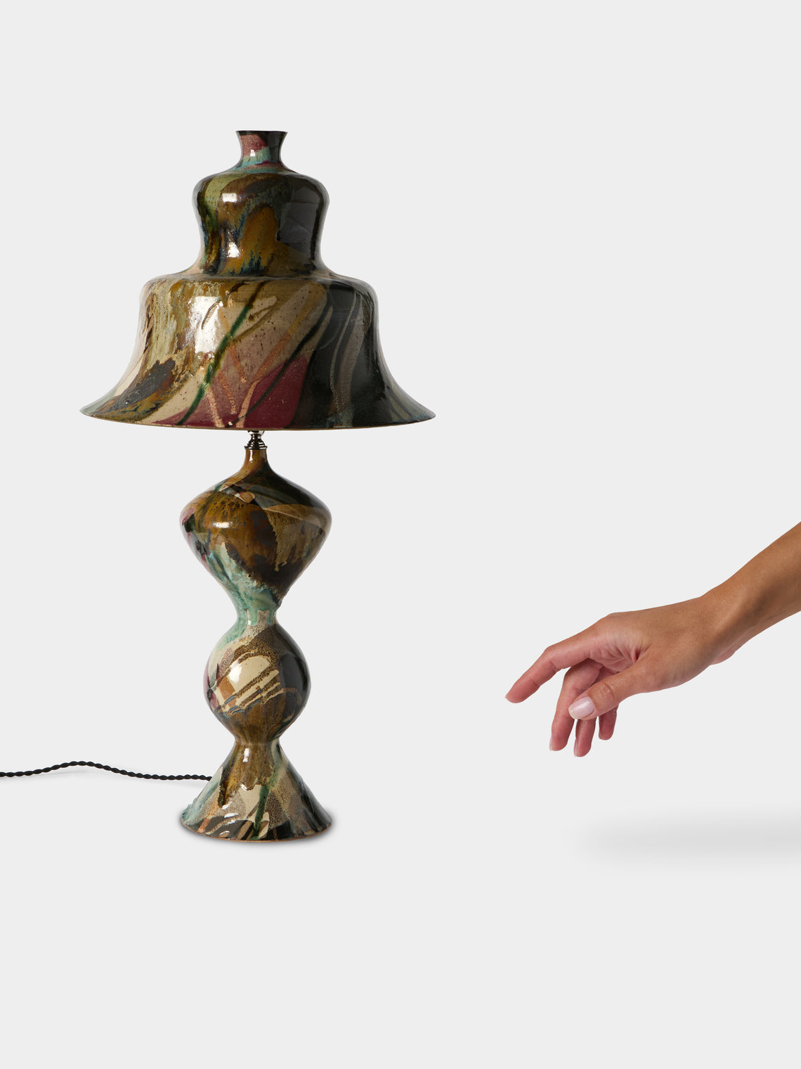 Episode - Billow Hand-Glazed Ceramic Table Lamp - Multiple - ABASK