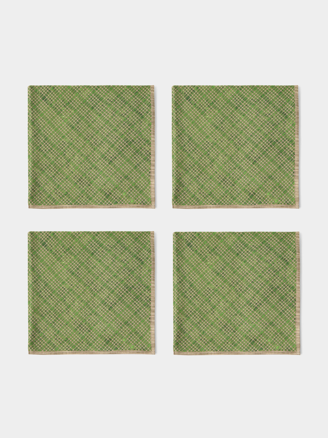 D'Ascoli - | Set of 4 | Gamieda Printed Napkins - Green - ABASK - 