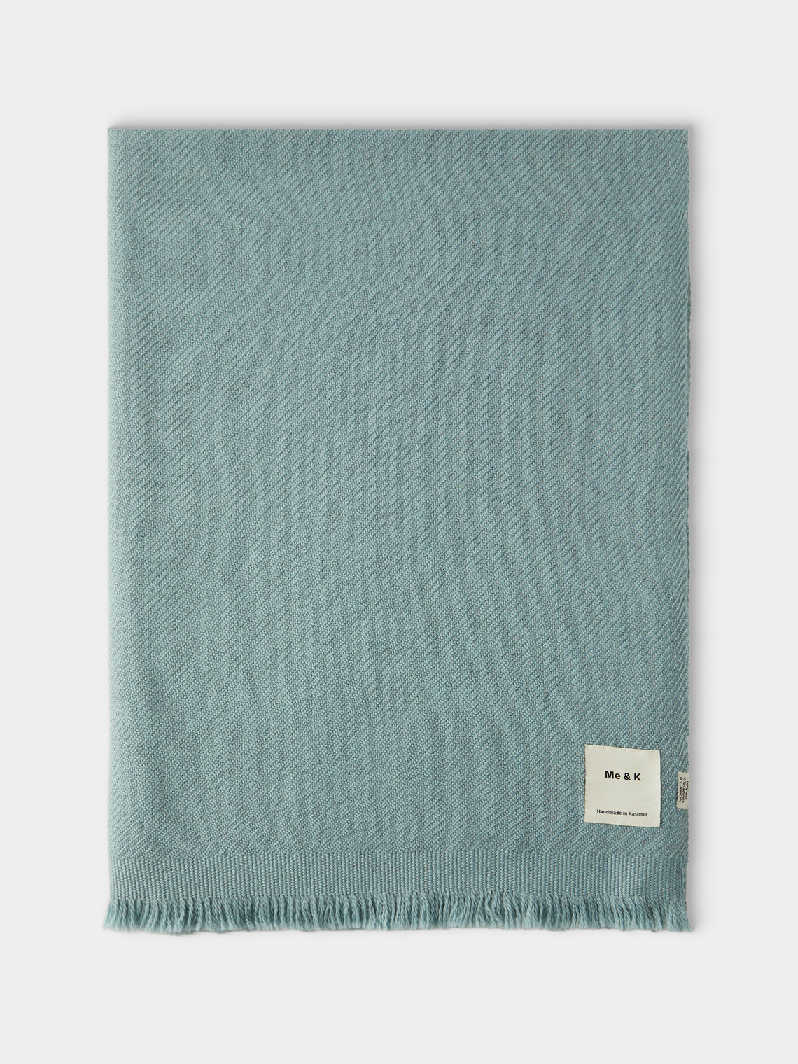 Me & K - Merino Wool and Cashmere King-Size Blanket (106in/2.7m) - Blue - ABASK