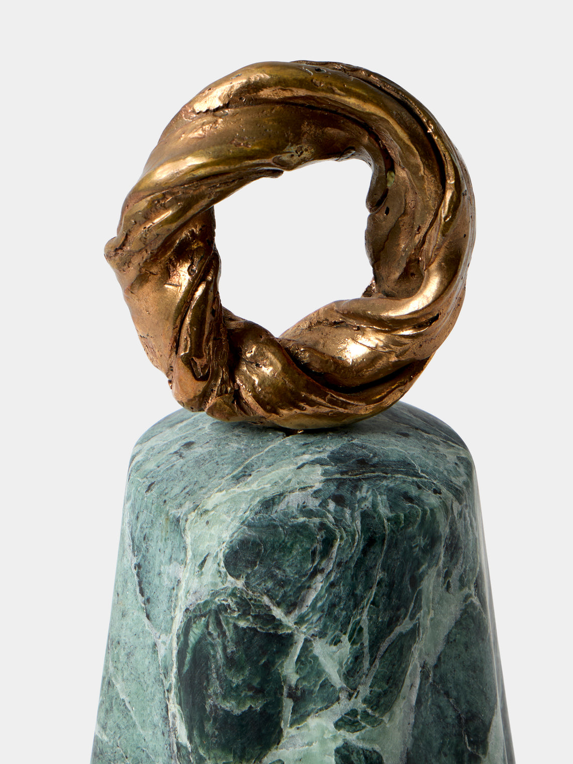 Droulers - Ghost Hand-Cast Bronze and Marble Doorstop - Green - ABASK