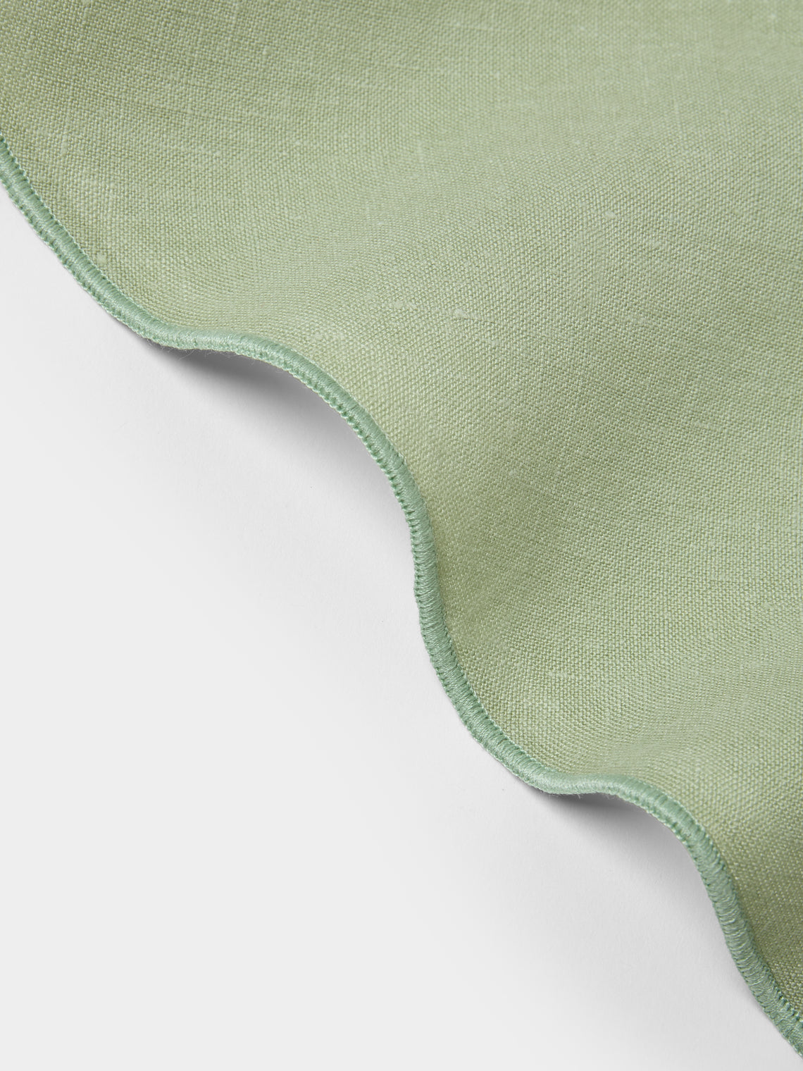 Borgo delle Tovaglie - Filo Linen Round Tablecloth (86.5in/2.2m) - Green - ABASK