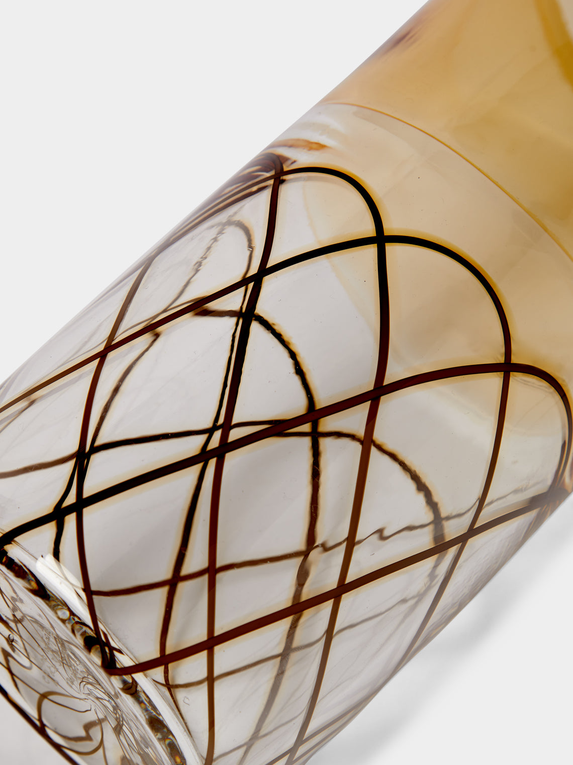 Antique and Vintage - 1990s Lino Tagliapietra Incalmo Murano Glass Vase (12in/31cm) - Brown - ABASK