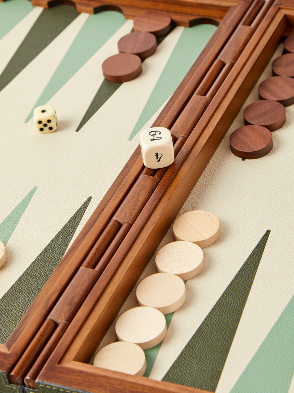 Giobagnara - Leather Backgammon Set - Green - ABASK