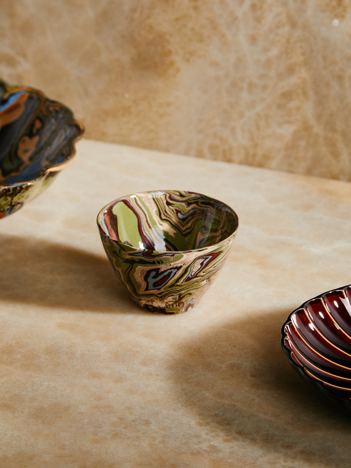 Atelier Saint-André Perrin - Marbled Ceramic Coffee Cup -  - ABASK