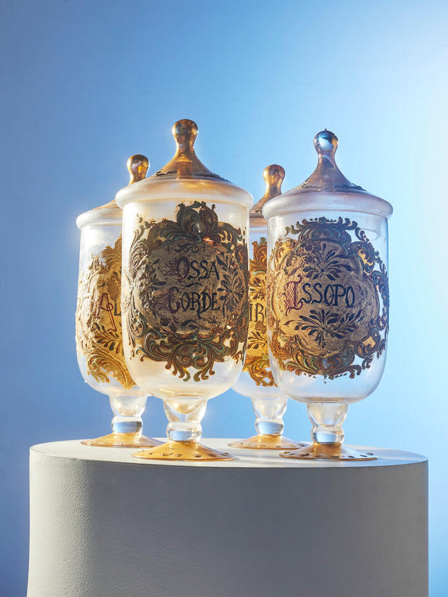 Antique and Vintage - 18th-Century Italian Glass Large Apothecary Jars (Set of 4) -  - ABASK
