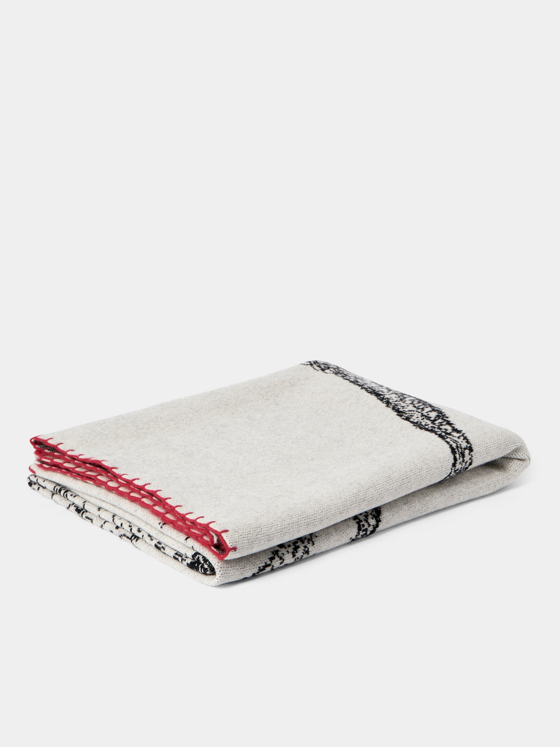 Saved NY - Clover Cashmere Throw (79in/2m) - White - ABASK