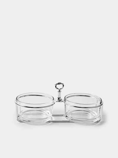 Greggio - Villa Pisani Silver-Plated Double Jam Pot - Silver - ABASK - 