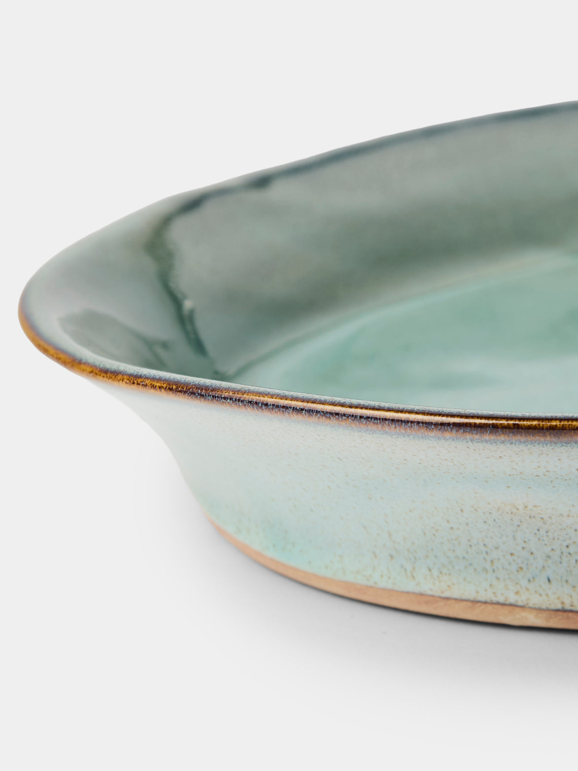 Mervyn Gers Ceramics - Hand-Glazed Ceramic Large Oval Platter - Blue - ABASK