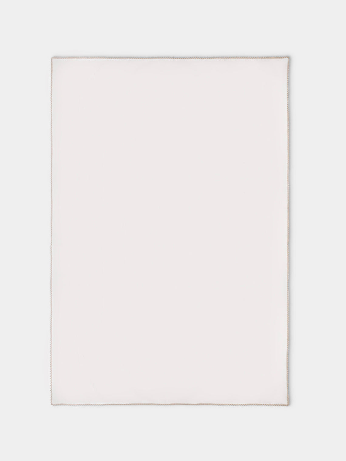 Borgo delle Tovaglie - Bagheria Embroidered Linen Rectangular Tablecloth (126in/3.2m) - Ivory - ABASK