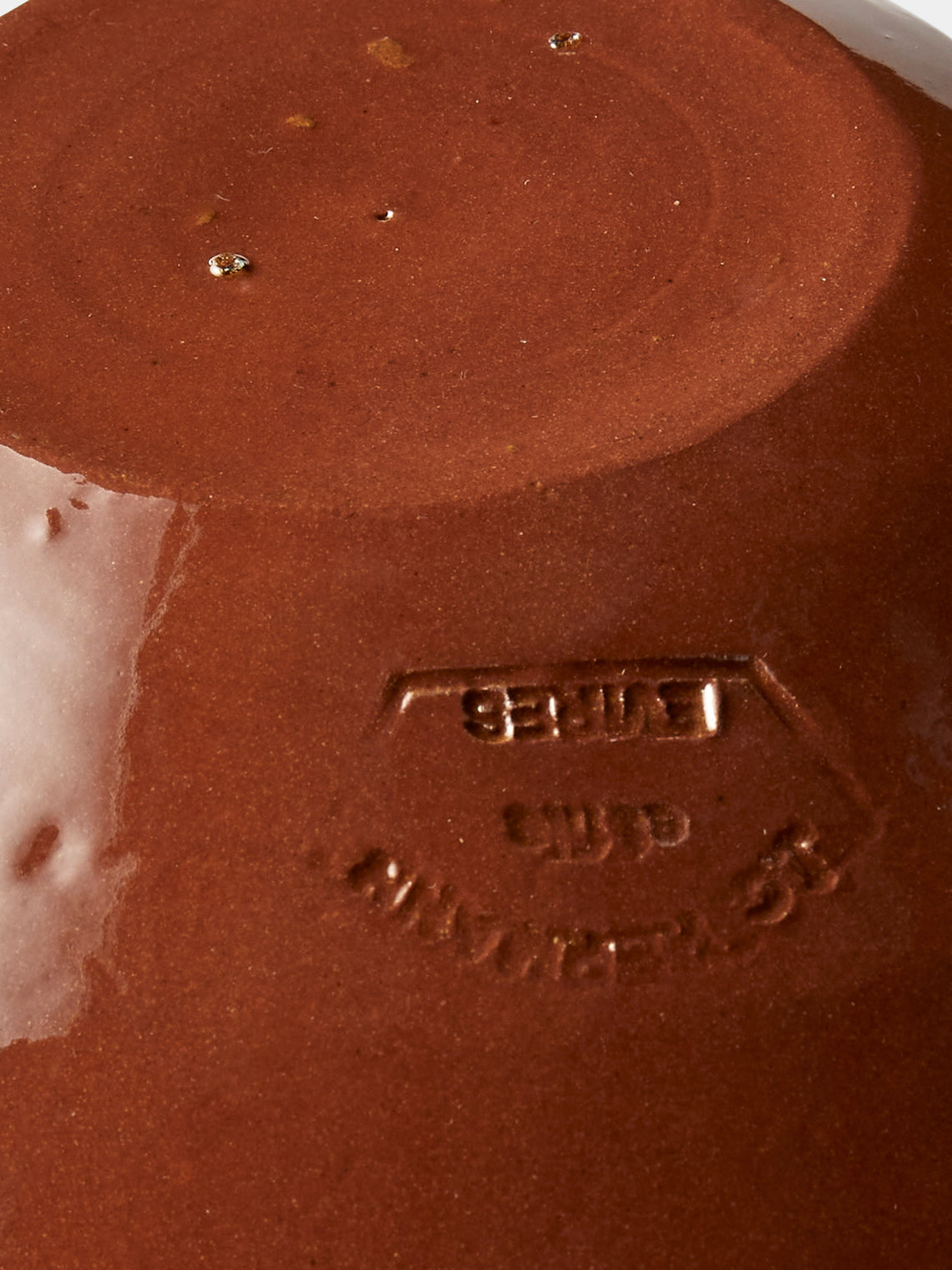 Poterie d’Évires - Flowers Hand-Painted Ceramic Serving Bowl - Light brown - ABASK