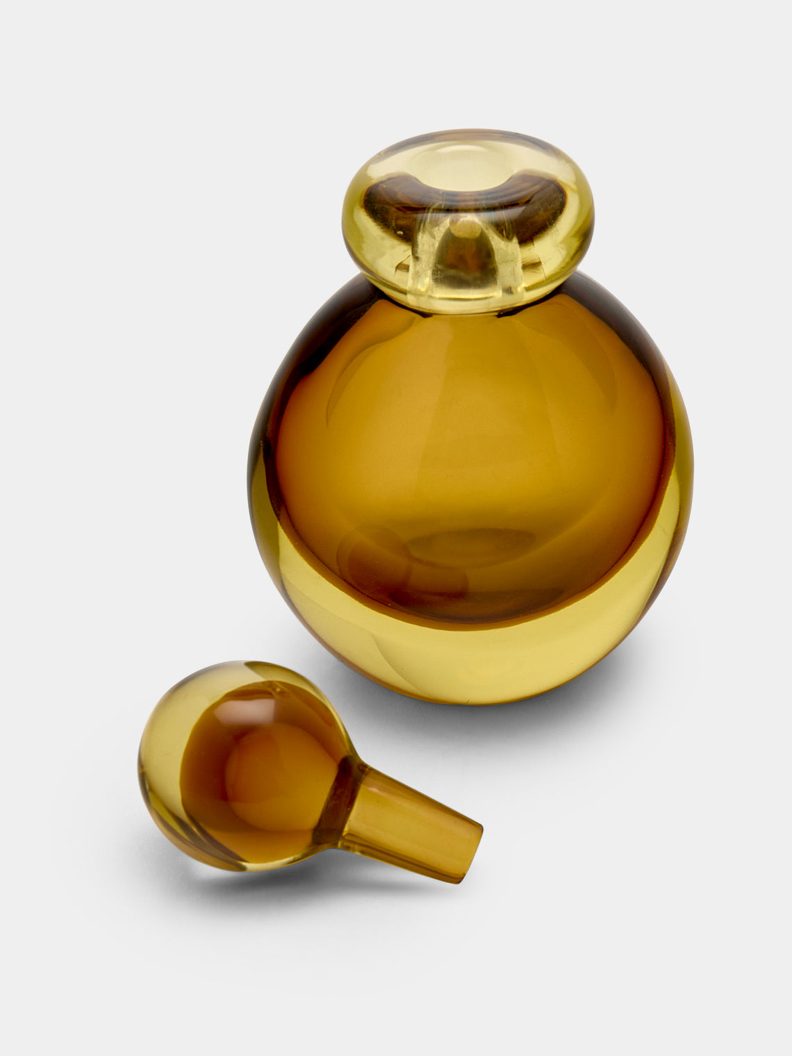 Antique and Vintage - 1950s Flavio Poli Murano Glass Perfume Bottle - Brown - ABASK