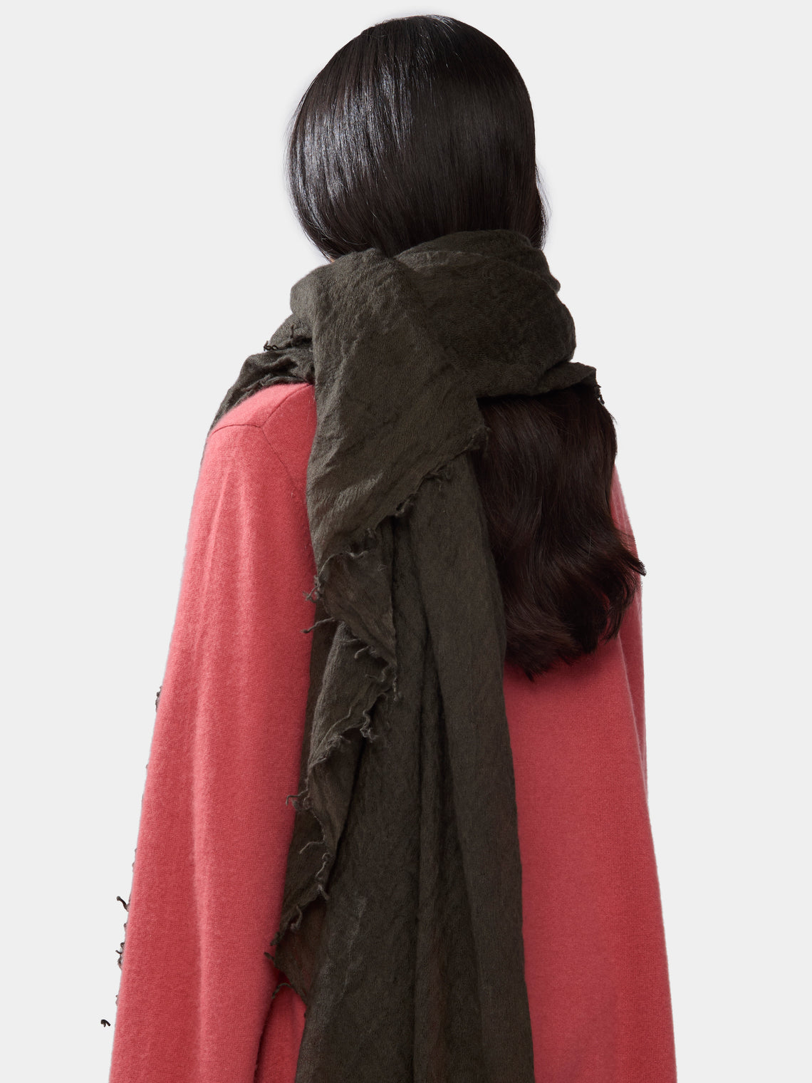 Frenckenberger - Woven Cashmere Medium Scarf - Dark brown - ABASK