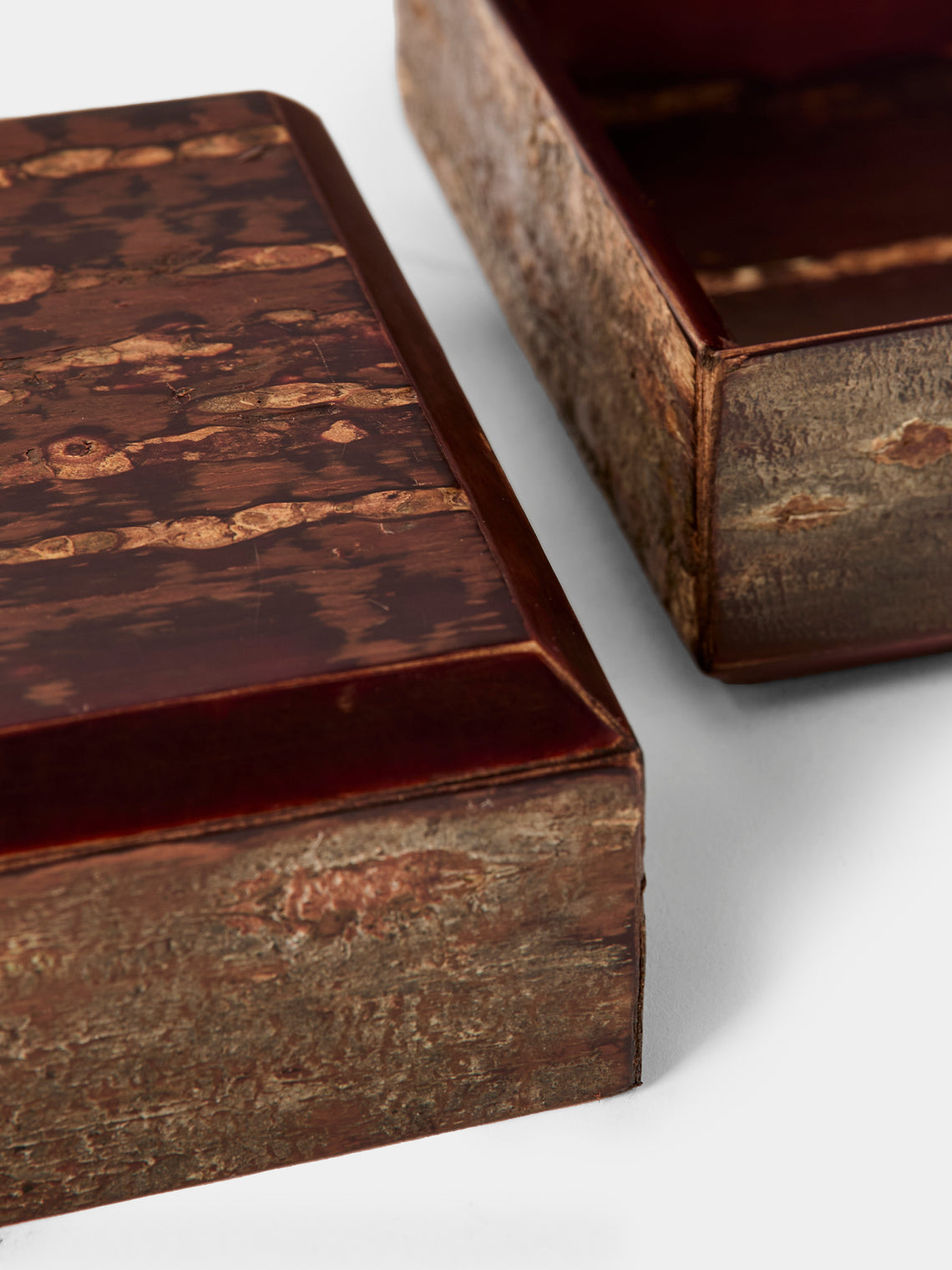 Denshiro - Cherry Bark Two-Tier Storage Box - Brown - ABASK