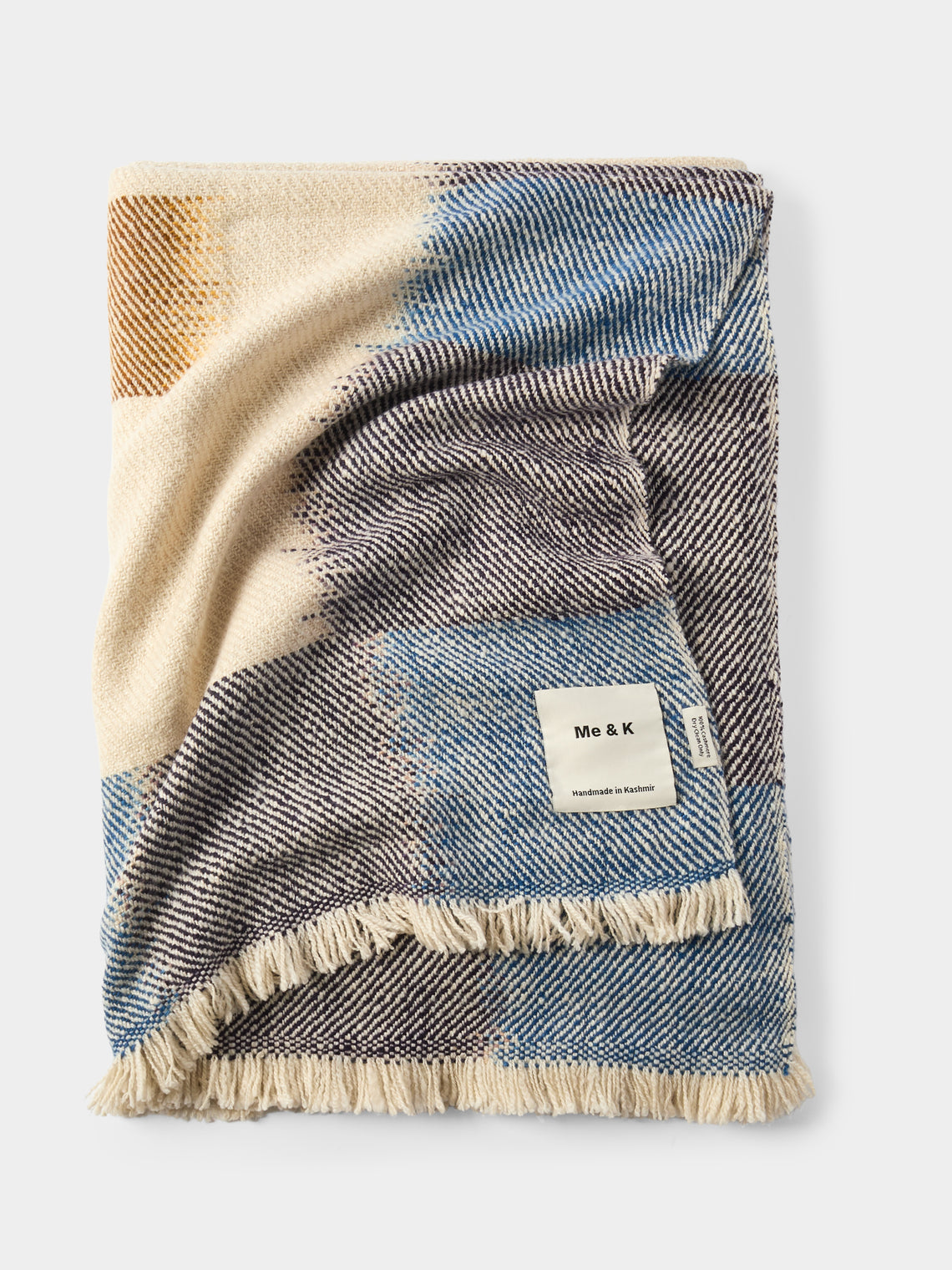 Me & K - Grid Ikat Cashmere Throw (67in/1.7m) - Multiple - ABASK