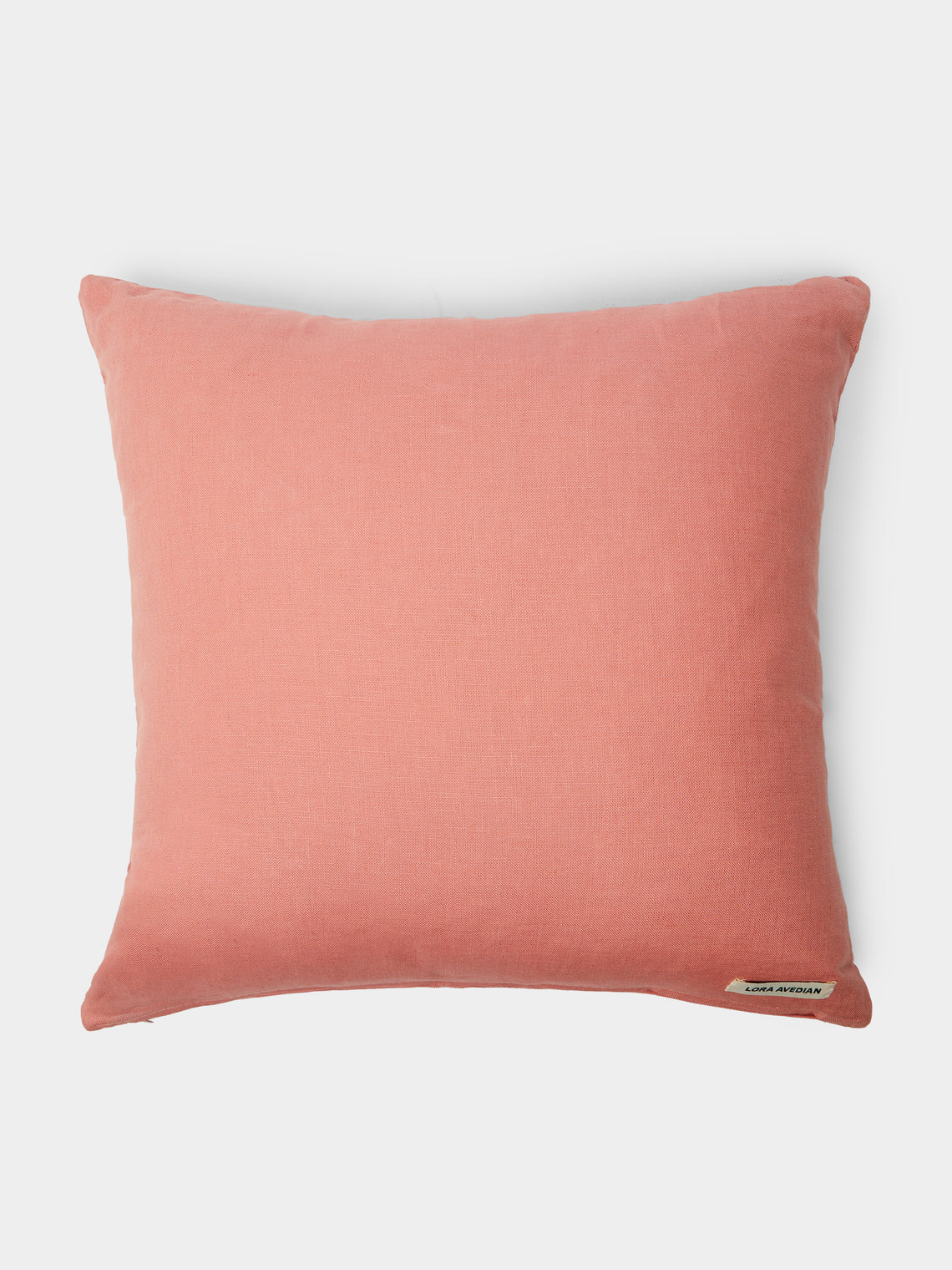 Lora Avedian - Ode to Echinacea Embroidered Linen Cushion -  - ABASK