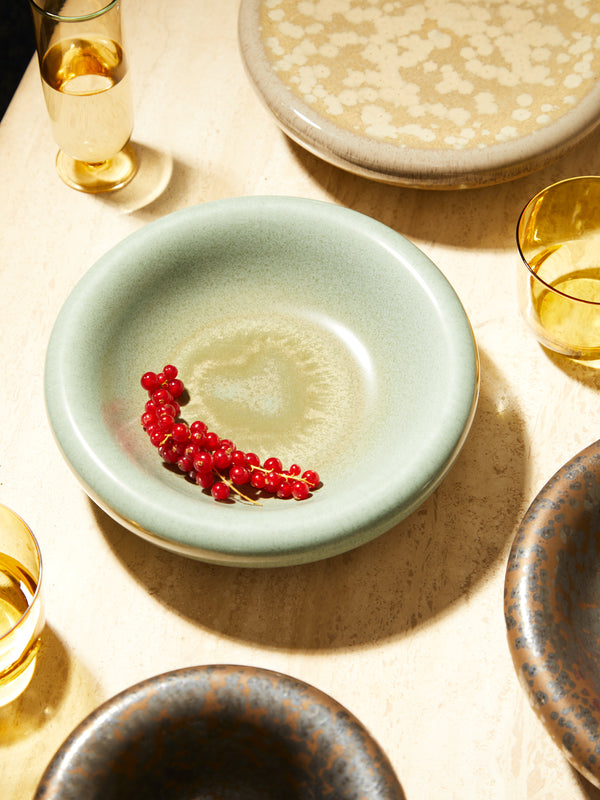 Jaune de Chrome - Todra Bubble Porcelain Soup Plate -  - ABASK