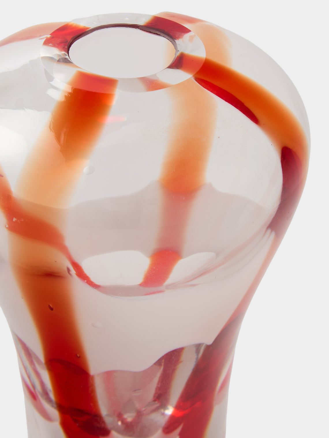 Antique and Vintage - 1960s Guzzini Murano Glass Bud Vase (5.5in/13.5cm) - Red - ABASK