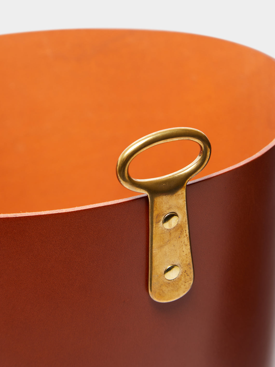 Eyelet Leather Wastepaper Bin