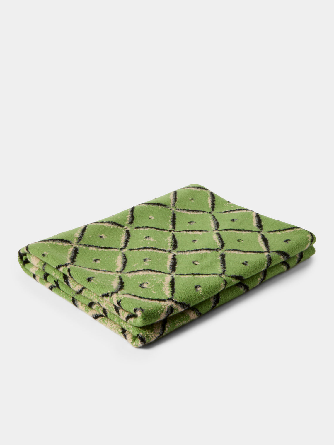 Saved NY - Berard Cashmere Throw (79in/2m) - Green - ABASK