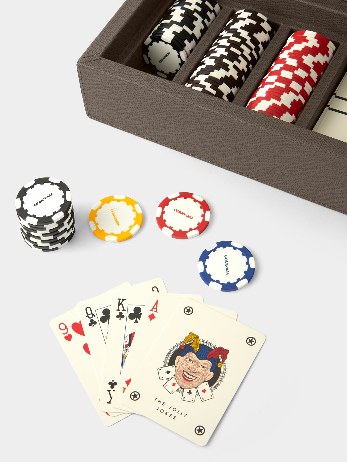 Giobagnara - Parma Leather Poker Set - Taupe - ABASK