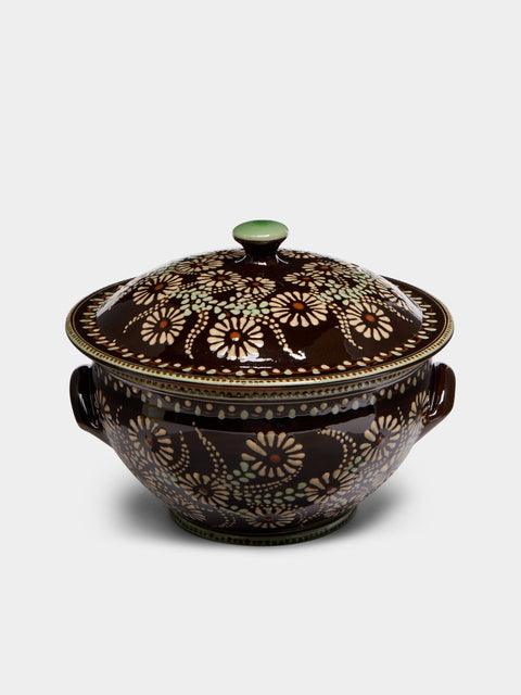 Poterie d’Évires - Flowers Hand-Painted Ceramic Lidded Tureen -  - ABASK - 