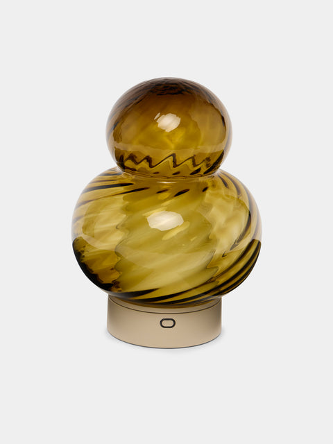 NasonMoretti - Bibendum Hand-Blown Murano Glass Portable Table Light - Brown - ABASK - 