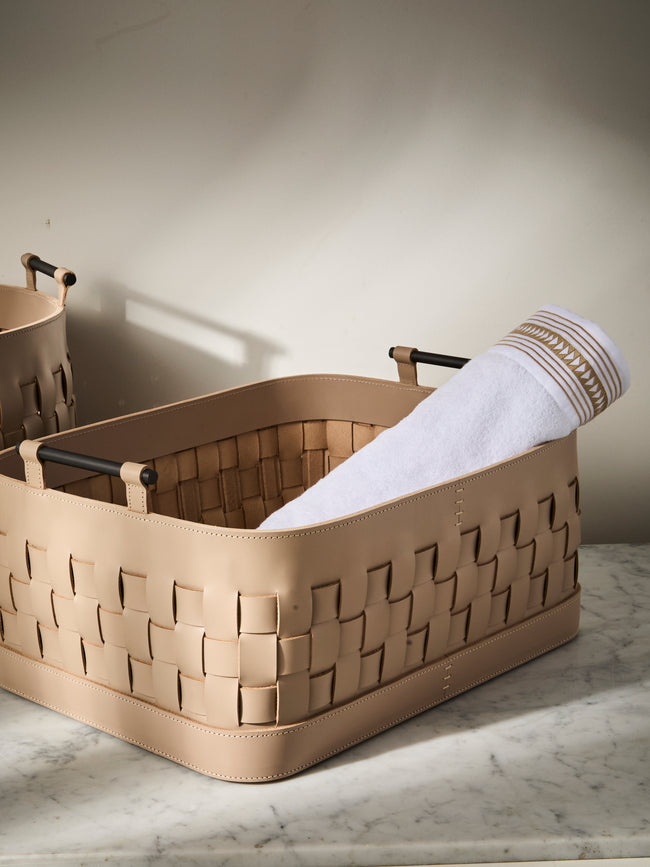 Rabitti 1969 - Ravenna Rectangular Low Basket - Cream - ABASK