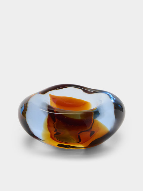 Antique and Vintage - 1970s Murano Glass Ashtray - Blue - ABASK - 