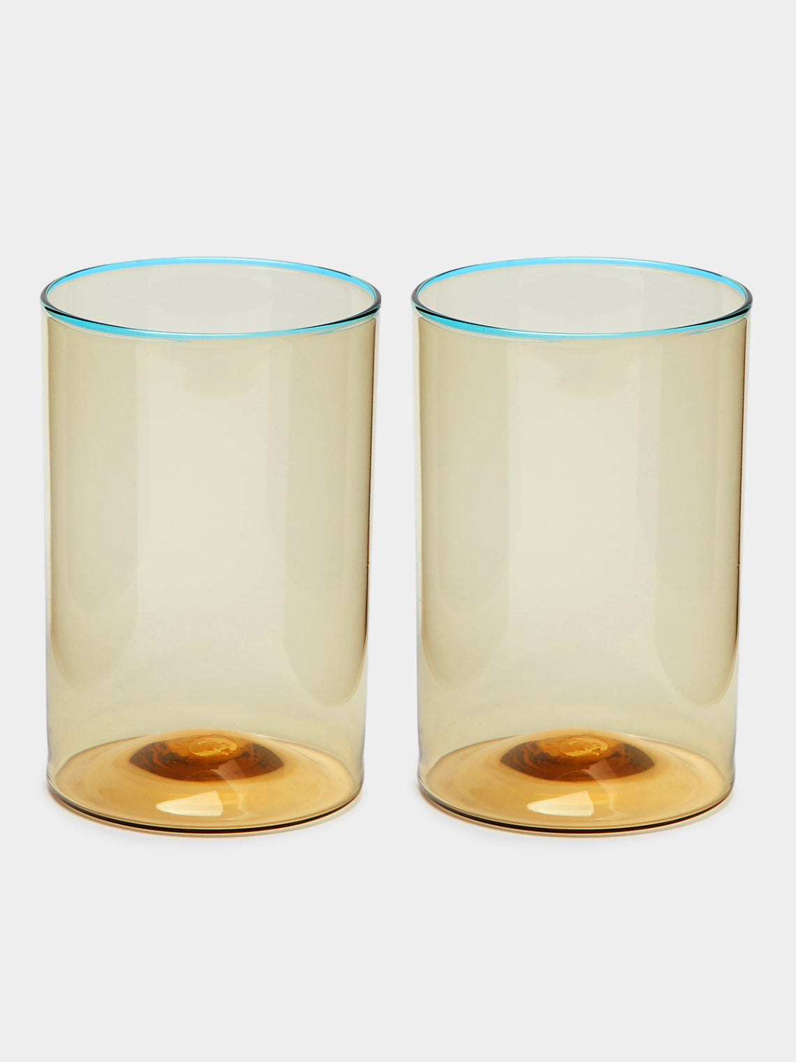 Yali Glass - Hand-Blown Murano Glass Tumblers (Set of 2) - Yellow - ABASK 