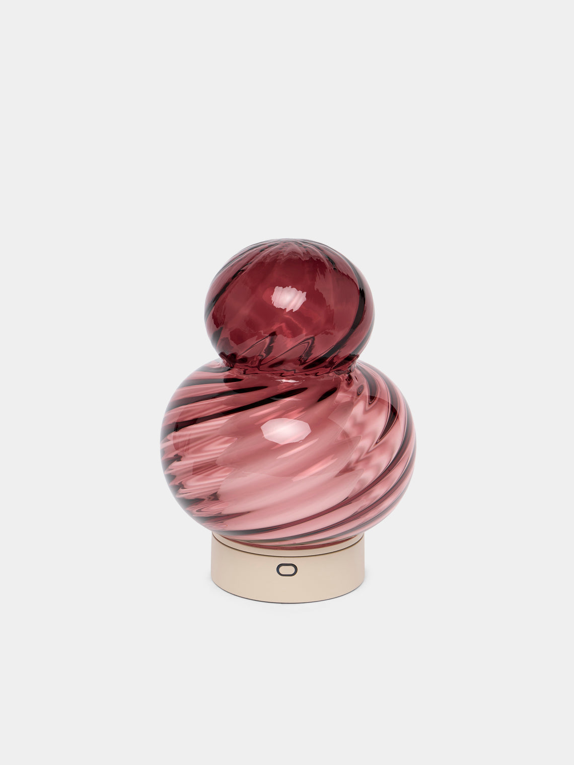 NasonMoretti - Bibendum Hand-Blown Murano Glass Portable Table Light - Pink - ABASK - 