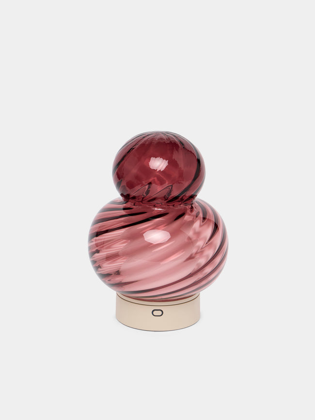 NasonMoretti - Bibendum Hand-Blown Murano Glass Portable Table Light - Pink - ABASK - 