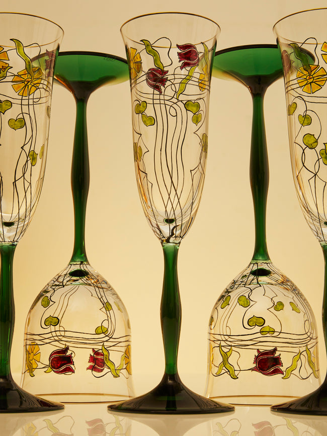 Theresienthal - Serenade Hand-Painted Crystal Champagne Flute -  - ABASK