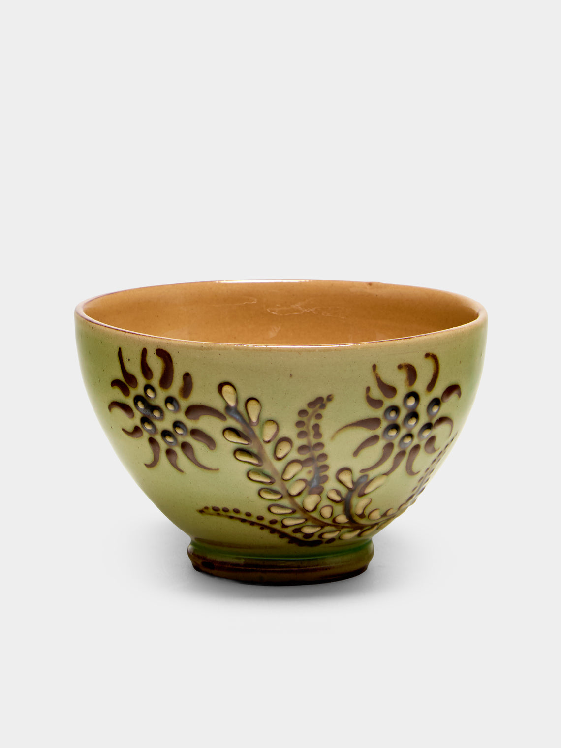 Poterie d’Évires - Flowers Hand-Painted Ceramic Petite Bowls (Set of 6) - Green - ABASK