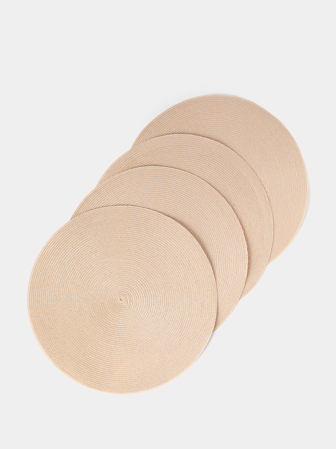 Pigment France - Trocadero TechStraw Round Placemats (Set of 4) - Natural - ABASK