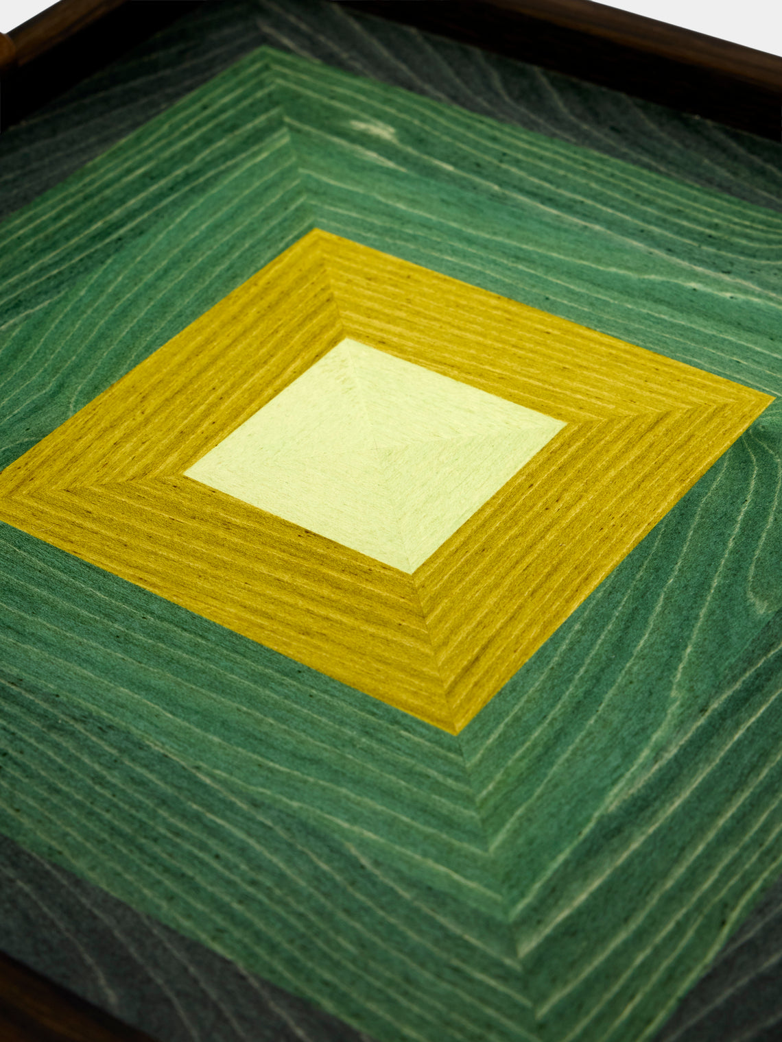 Kevin Stamper - Albers Wood Tray (19in/48cm) - Green - ABASK