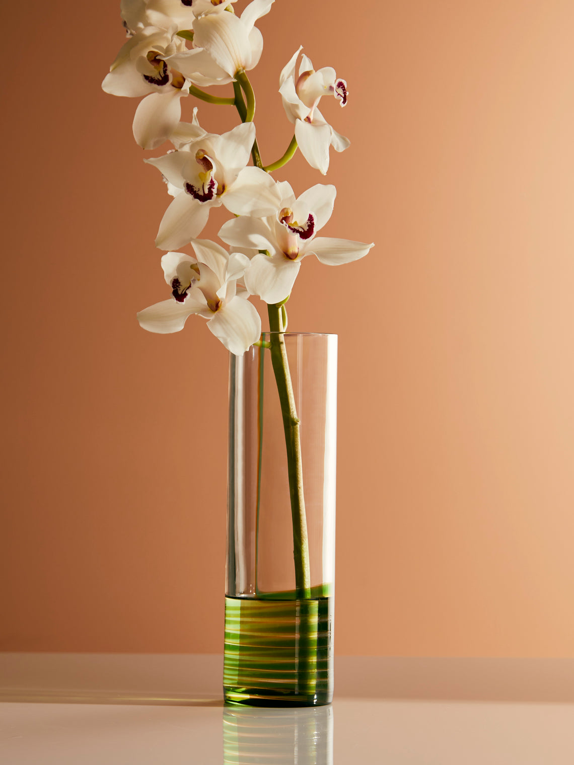 Antique and Vintage - 1980s Zuccheri for Venini Bifilo Murano Glass Tall Vase - Green - ABASK