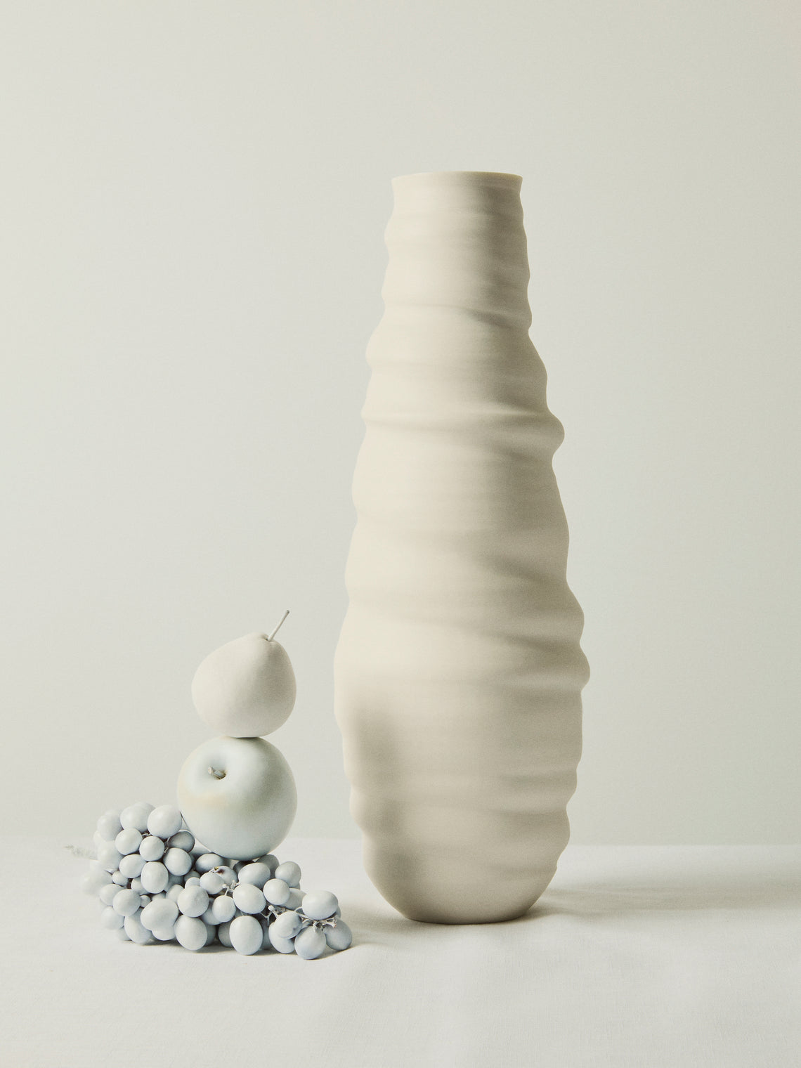 Johanne Coker - No. 7 Hand-Thrown Porcelain Vase (17.5in/45cm) - White - ABASK