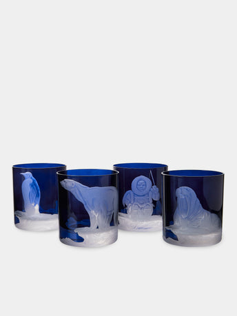 Artel - Arctic Hand-Engraved Crystal Collection - Navy - ABASK - 