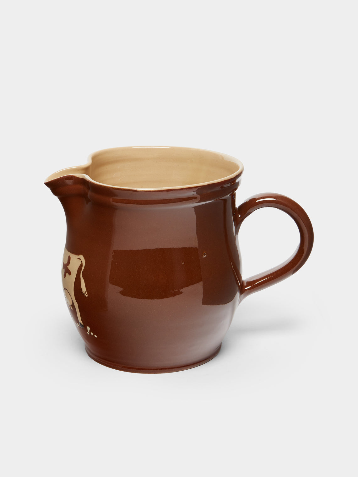Cows Hand-Painted Ceramic Rounded Jug