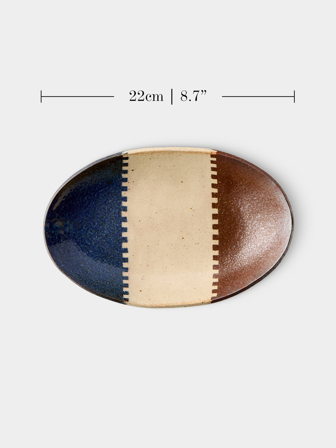 Makidani-gama - No. 1 Nerikomi Ceramic Medium Oval Bowls (Set of 4) - Multiple - ABASK