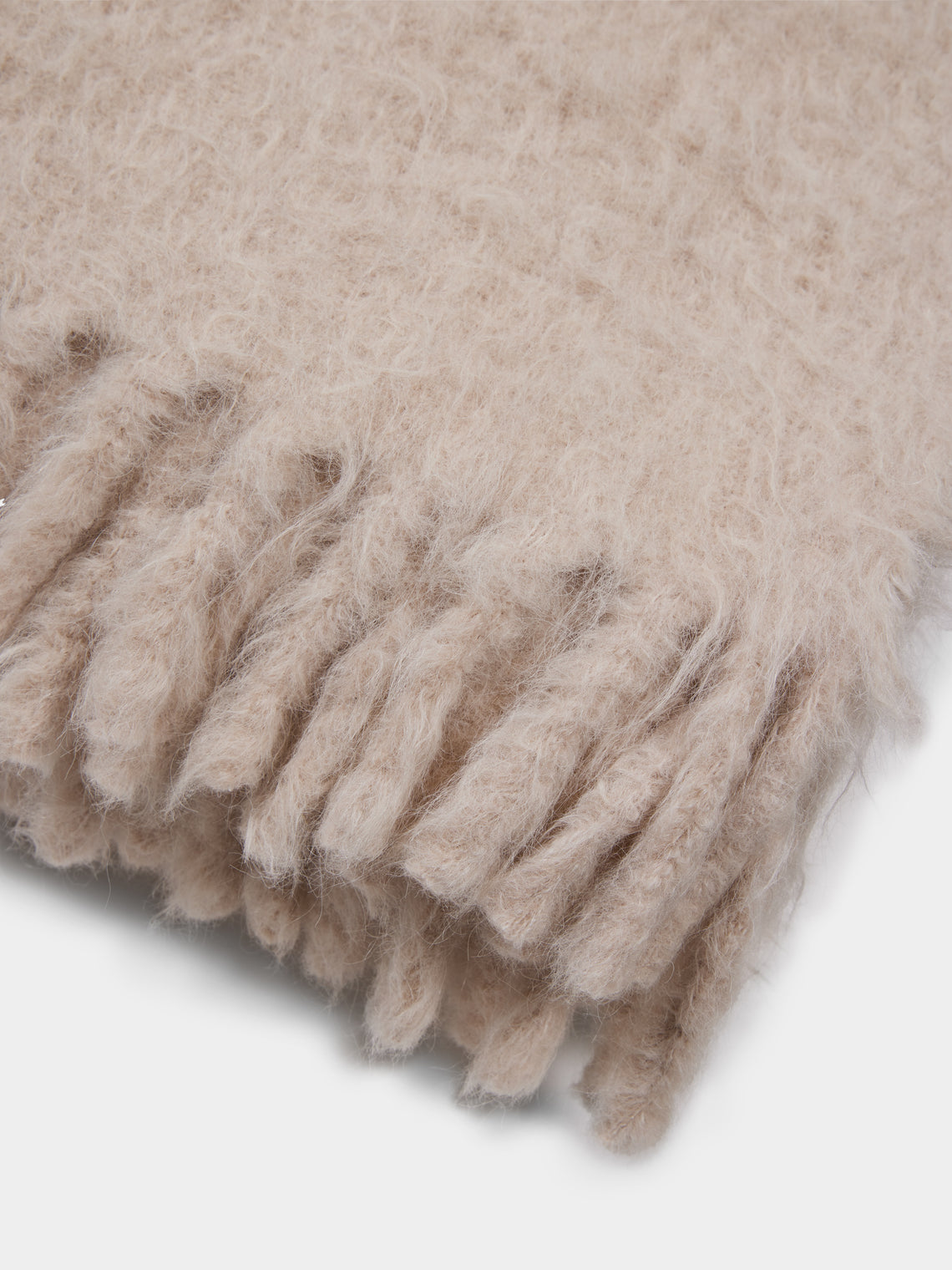 The House of Lyria - Moonlight Alpaca Throw (75in/1.9m) - Cream - ABASK