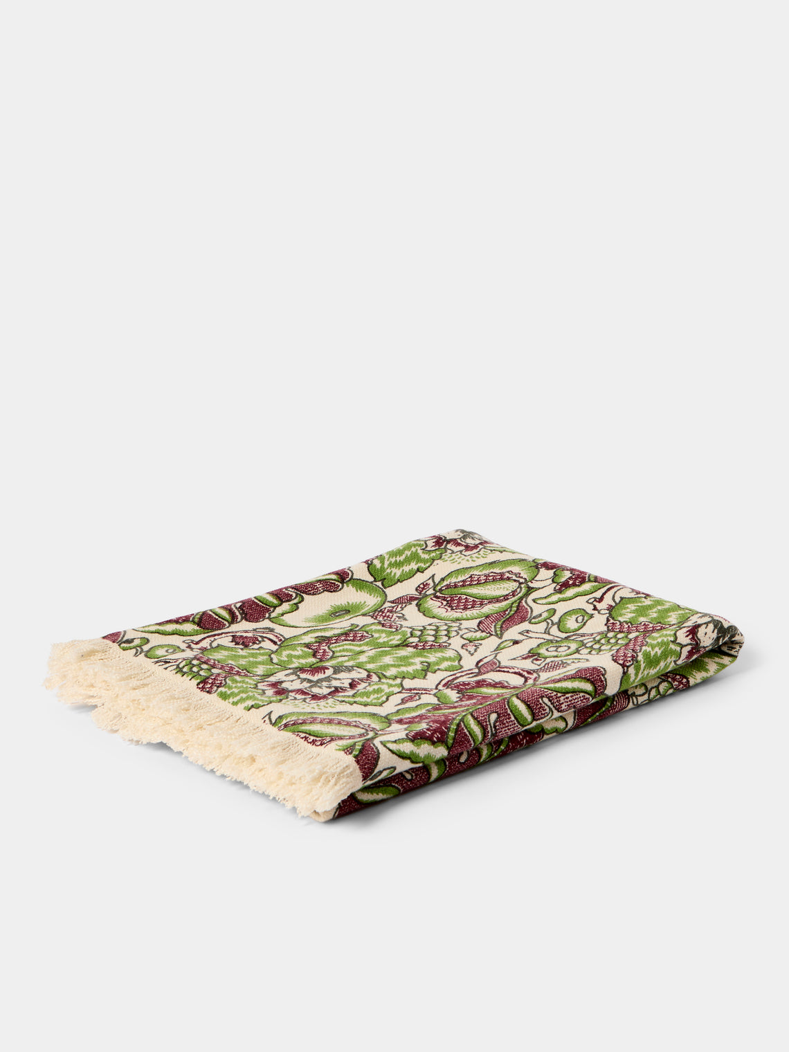 Saved NY - Sanssouci Woven Cashmere Throw (79in/2m) - Green - ABASK