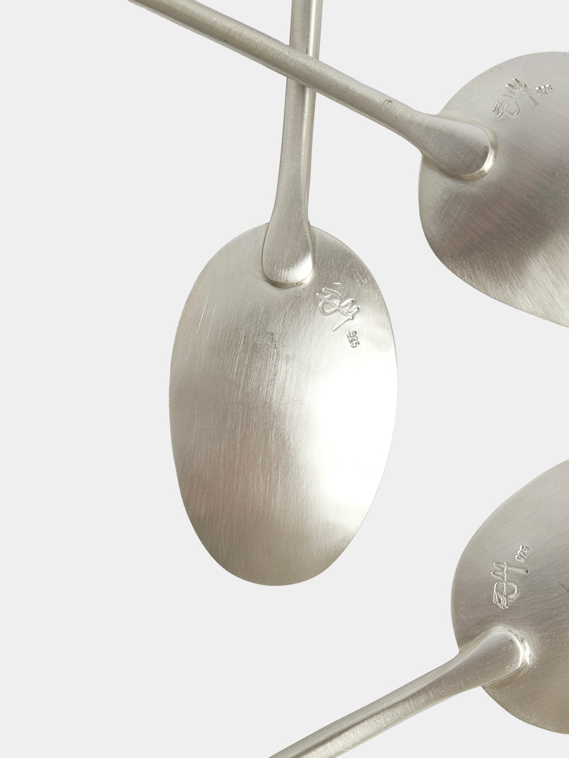 Thalia Maria Silver - Sterling Silver and Pebble Dessert Spoons (Set of 6) - Silver - ABASK