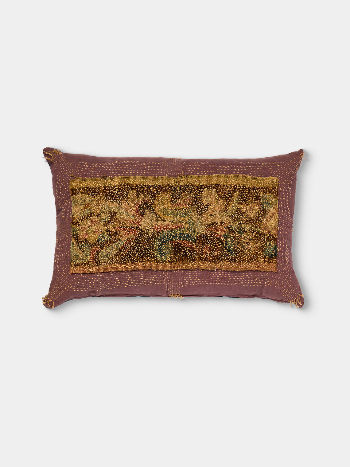 By Walid - 17th-Century French Tapestry and Linen Pillow (26in/66cm) - Multiple - ABASK - 