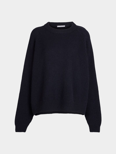 Dusan - Cashmere Crew-Neck Sweater | One Size - Navy - ABASK - 