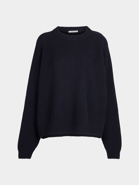 Dusan - Cashmere Crew-Neck Sweater | One Size - Navy - ABASK - 