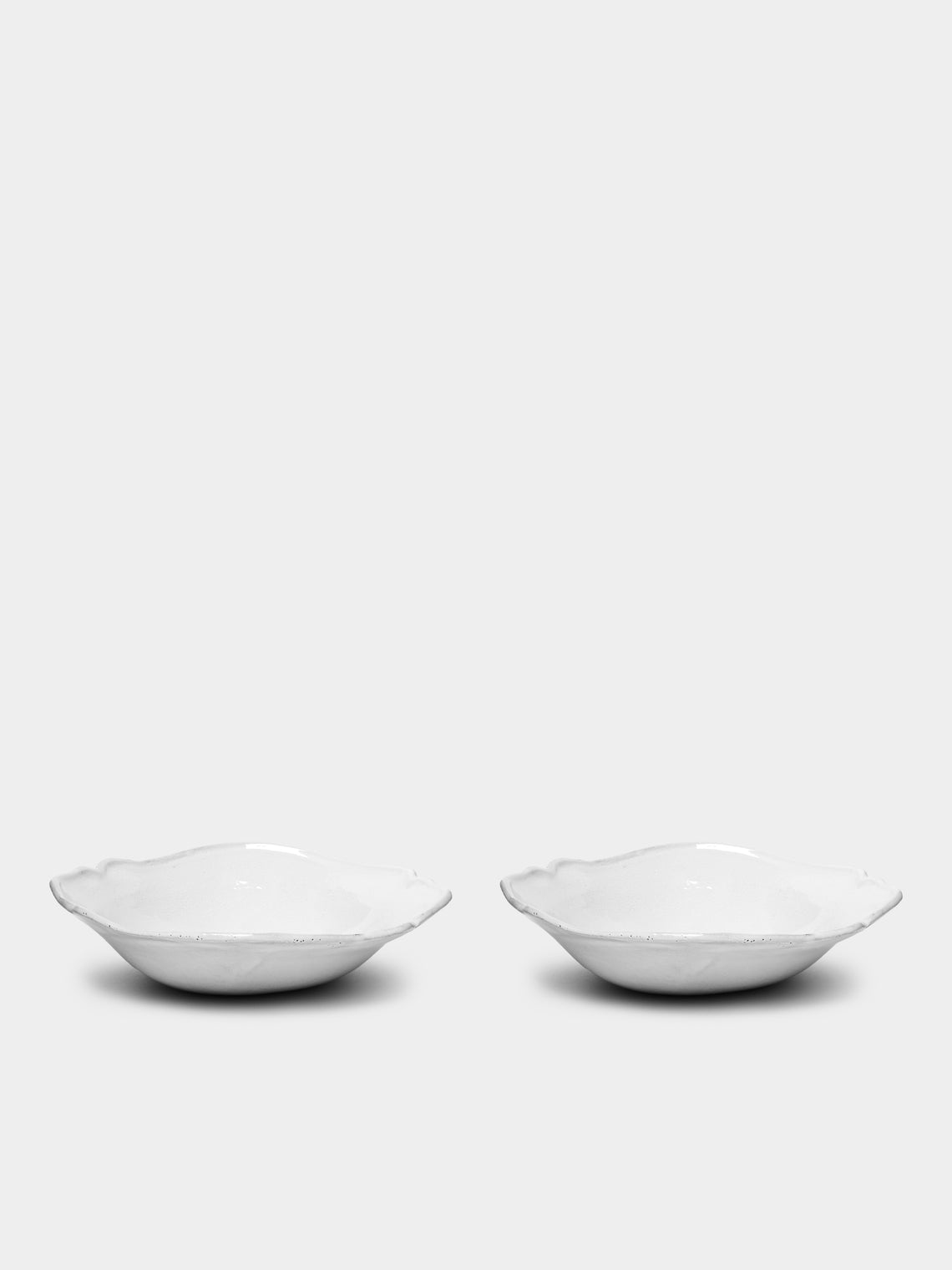 Astier de Villatte - Bac Hand-Glazed Ceramic Small Soup Plate (Set of 2) - White - ABASK